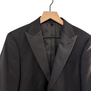 New J.Crew Thompson Tuxedo Blazer Jacket Mens 36S Black Wool Peak Lapel NWT